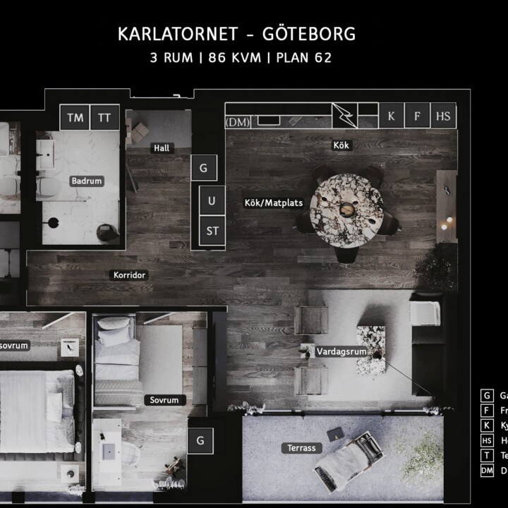 GÖTEBORG - KARLATORNET 23 planlösning