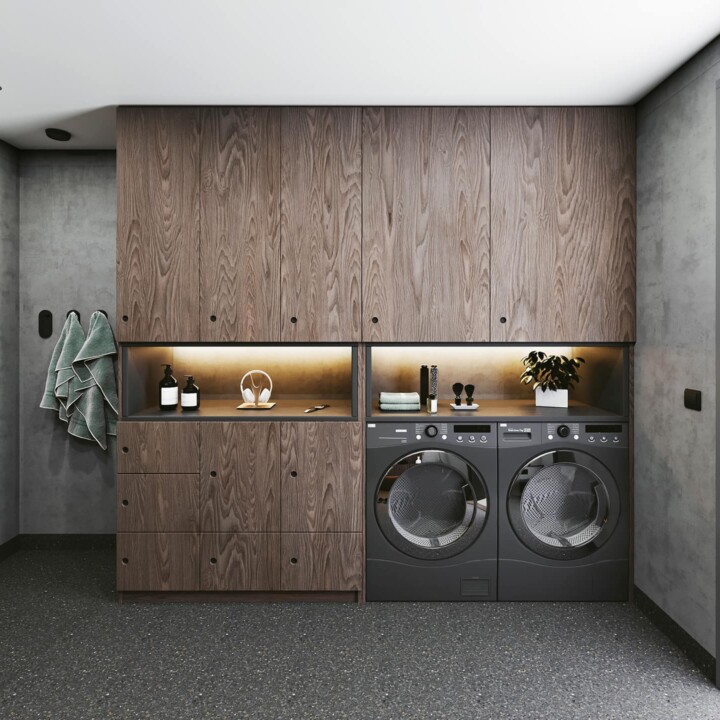 GÖTEBORG - FORBO FLOORING 4 a washer and dryer in a laundry room